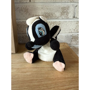 Vintage Disney Store Park 7" Flower the Skunk From Bambi Mini Bean Bag Plush